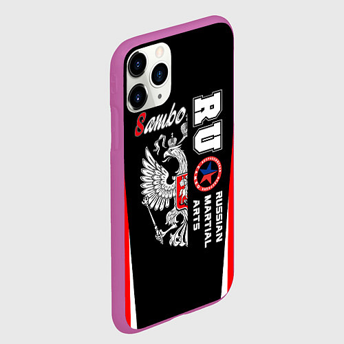 Чехол iPhone 11 Pro матовый Самбо / 3D-Фиолетовый – фото 2