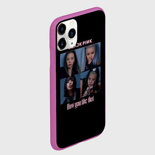 Чехол iPhone 11 Pro матовый BLACKPINK / 3D-Фиолетовый – фото 2