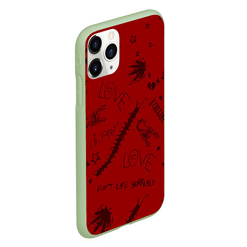 Чехол iPhone 11 Pro матовый LIL PEEP ЛИЛ ПИП / 3D-Салатовый – фото 2