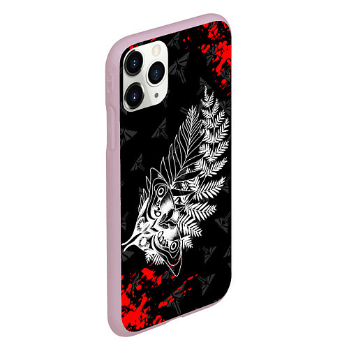 Чехол iPhone 11 Pro матовый THE LAST OF US 2 ТАТУ ЭЛЛИ / 3D-Розовый – фото 2