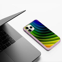 Чехол iPhone 11 Pro матовый Color 2058, цвет: 3D-розовый — фото 2