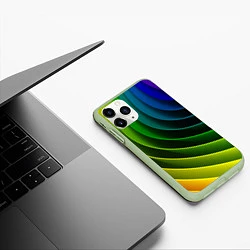 Чехол iPhone 11 Pro матовый Color 2058, цвет: 3D-салатовый — фото 2