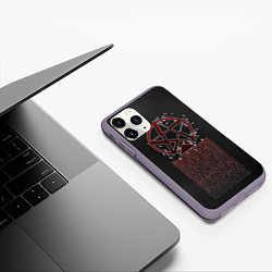 Чехол iPhone 11 Pro матовый Цикл Жизни, цвет: 3D-серый — фото 2