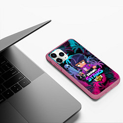 Чехол iPhone 11 Pro матовый BRAWL STARS BIBI БИБИ, цвет: 3D-малиновый — фото 2