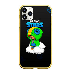 Чехол iPhone 11 Pro матовый Leon Brawl Stars, цвет: 3D-желтый