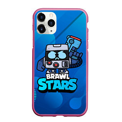 Чехол iPhone 11 Pro матовый Virus 8 bit brawl stars Blue, цвет: 3D-малиновый