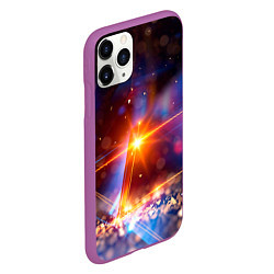 Чехол iPhone 11 Pro матовый Geometry light, цвет: 3D-фиолетовый — фото 2