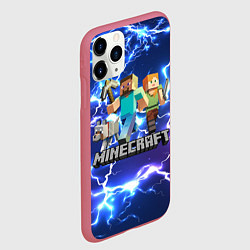 Чехол iPhone 11 Pro матовый MINECRAFT МАЙНКРАФТ, цвет: 3D-малиновый — фото 2