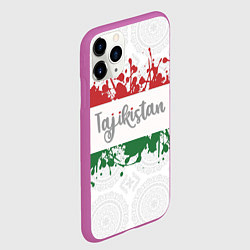 Чехол iPhone 11 Pro матовый Таджикистан, цвет: 3D-фиолетовый — фото 2