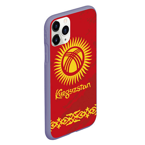 Чехол iPhone 11 Pro матовый Киргизия / 3D-Серый – фото 2