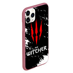 Чехол iPhone 11 Pro матовый The Witcher, цвет: 3D-малиновый — фото 2