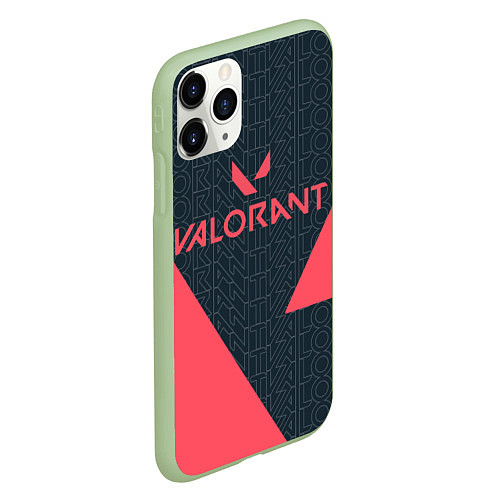 Чехол iPhone 11 Pro матовый Valorant / 3D-Салатовый – фото 2