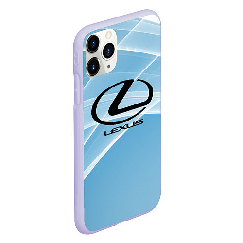 Чехол iPhone 11 Pro матовый Lexus / 3D-Светло-сиреневый – фото 2