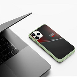 Чехол iPhone 11 Pro матовый AUDI, цвет: 3D-салатовый — фото 2