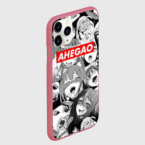 Чехол iPhone 11 Pro матовый AHEGAO АХЕГАО / 3D-Малиновый – фото 2