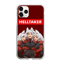 Чехол iPhone 11 Pro матовый HELLTAKER, цвет: 3D-белый