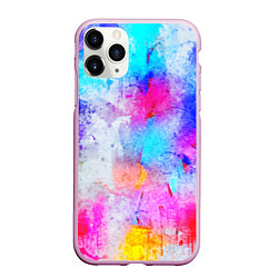 Чехол iPhone 11 Pro матовый НЕОНОВЫЕ ПОТЕРТОСТИ, цвет: 3D-розовый