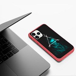 Чехол iPhone 11 Pro матовый Настоящий детектив, цвет: 3D-красный — фото 2