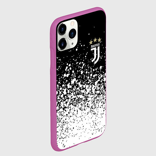 Чехол iPhone 11 Pro матовый JUVENTUS / 3D-Фиолетовый – фото 2