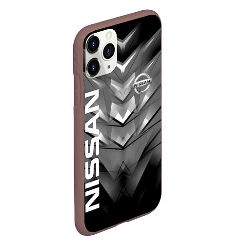 Чехол iPhone 11 Pro матовый NISSAN / 3D-Коричневый – фото 2