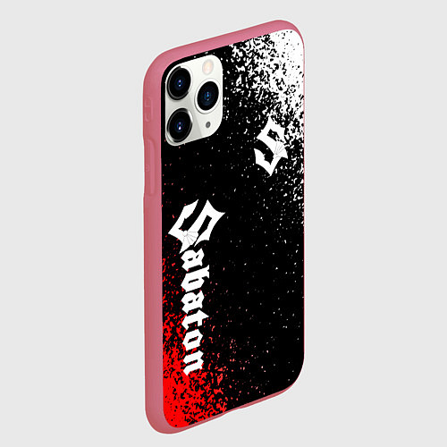 Чехол iPhone 11 Pro матовый Sabaton / 3D-Малиновый – фото 2
