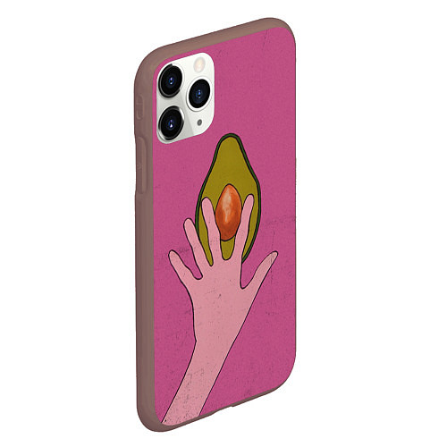 Чехол iPhone 11 Pro матовый Avocado / 3D-Коричневый – фото 2