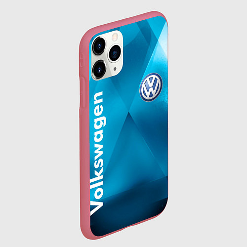 Чехол iPhone 11 Pro матовый VOLKSWAGEN / 3D-Малиновый – фото 2