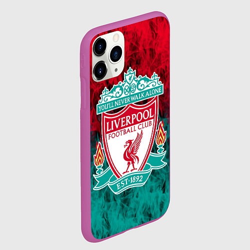 Чехол iPhone 11 Pro матовый LIVERPOOL / 3D-Фиолетовый – фото 2