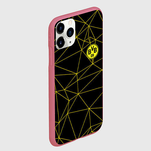 Чехол iPhone 11 Pro матовый BORUSSIA / 3D-Малиновый – фото 2