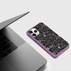 Чехол iPhone 11 Pro матовый Еда, цвет: 3D-фиолетовый — фото 2