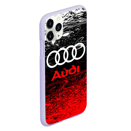 Чехол iPhone 11 Pro матовый AUDI / 3D-Светло-сиреневый – фото 2