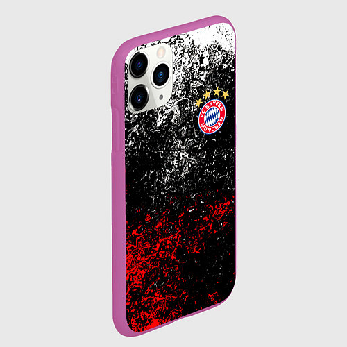Чехол iPhone 11 Pro матовый BAYERN MUNCHEN / 3D-Фиолетовый – фото 2