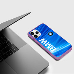 Чехол iPhone 11 Pro матовый BMW, цвет: 3D-фиолетовый — фото 2