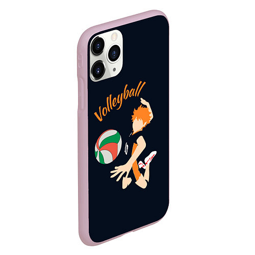 Чехол iPhone 11 Pro матовый Волейбол / 3D-Розовый – фото 2