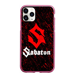 Чехол iPhone 11 Pro матовый Sabaton, цвет: 3D-малиновый