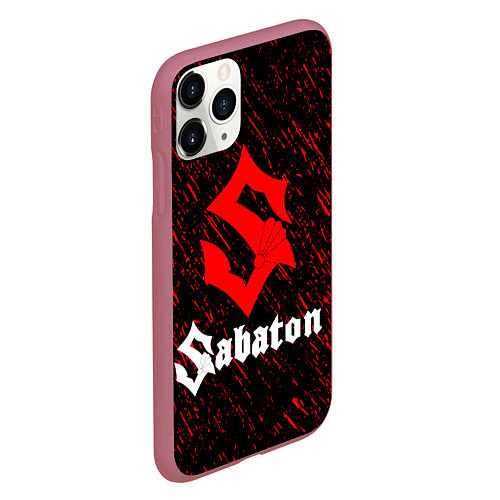 Чехол iPhone 11 Pro матовый Sabaton / 3D-Малиновый – фото 2