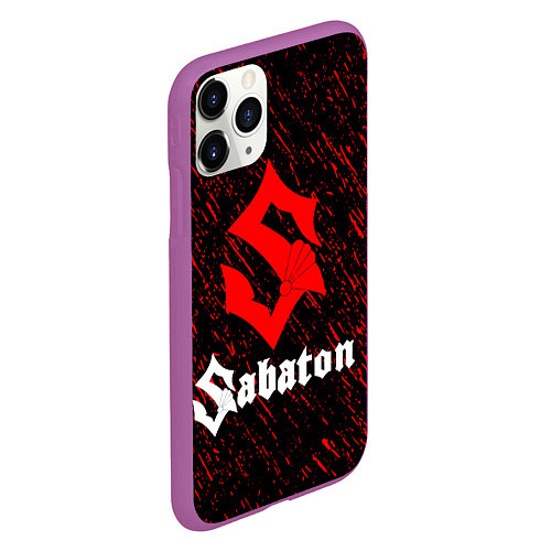 Чехол iPhone 11 Pro матовый Sabaton / 3D-Фиолетовый – фото 2