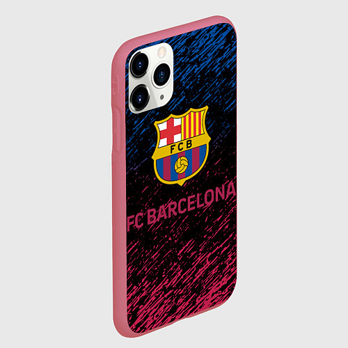 Чехол iPhone 11 Pro матовый BARSELONA / 3D-Малиновый – фото 2