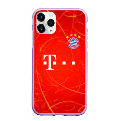 Чехол iPhone 11 Pro матовый BAYERN MUNCHEN, цвет: 3D-сиреневый