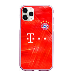 Чехол iPhone 11 Pro матовый BAYERN MUNCHEN, цвет: 3D-розовый