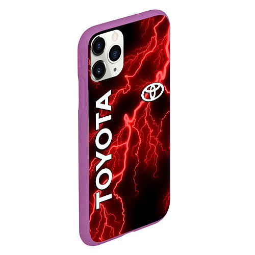 Чехол iPhone 11 Pro матовый TOYOTA / 3D-Фиолетовый – фото 2