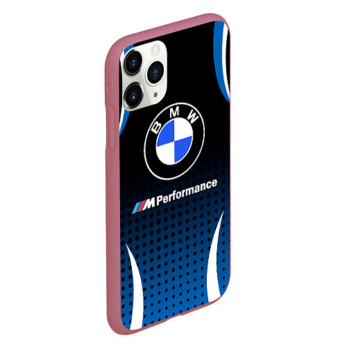 Чехол iPhone 11 Pro матовый BMW / 3D-Малиновый – фото 2