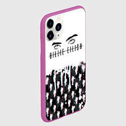 Чехол iPhone 11 Pro матовый BILLIE EILISH GLITCH, цвет: 3D-фиолетовый — фото 2