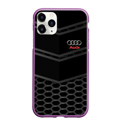 Чехол iPhone 11 Pro матовый AUDI, цвет: 3D-фиолетовый