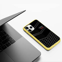 Чехол iPhone 11 Pro матовый AUDI цвета 3D-желтый — фото 2