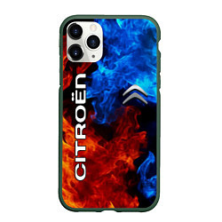 Чехол iPhone 11 Pro матовый CITROEN, цвет: 3D-темно-зеленый