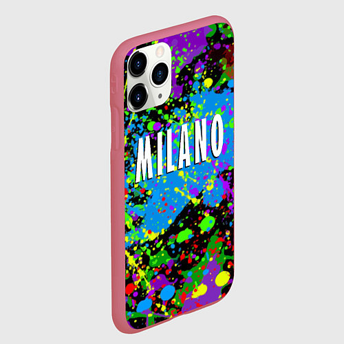 Чехол iPhone 11 Pro матовый Milano - abstraction - Italy / 3D-Малиновый – фото 2