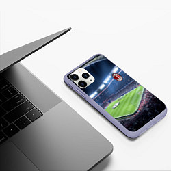 Чехол iPhone 11 Pro матовый FC MILAN, цвет: 3D-светло-сиреневый — фото 2