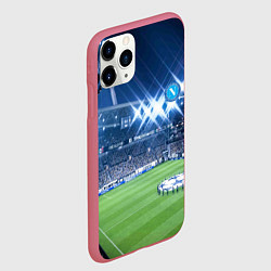 Чехол iPhone 11 Pro матовый FC NAPOLI, цвет: 3D-малиновый — фото 2