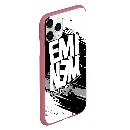 Чехол iPhone 11 Pro матовый Eminem / 3D-Малиновый – фото 2